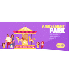 Amusement Park Horizontal Banner