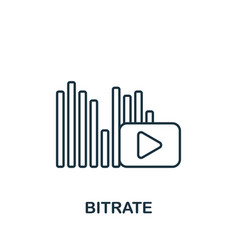 Bitrate Icon Line Simple Streaming Icon