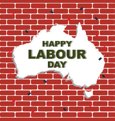 Labor Day Logo Hard Worker Strong Man World