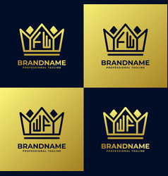 Letters Fw And Wf Home King Logo Set Suitable