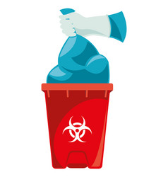 Toxic Waste Bin Red