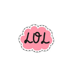 Doodle Sticker With Text Lol