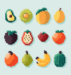 Flat Design Pixel Art Food