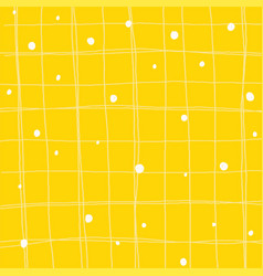 Hand Drawn Yellow White Plaid Pattern Check