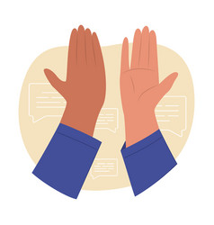 High Five Hands Gesture Concept