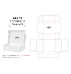 Mailer Box Die Cut Template