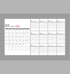 2020 Flip Calendar Template Day