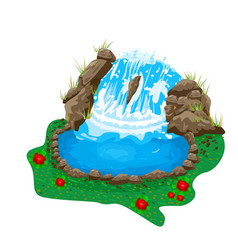 Small Pond With A Waterfall