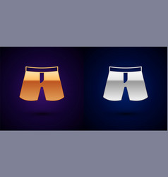 Gold And Silver Short Or Pants Icon Isolated