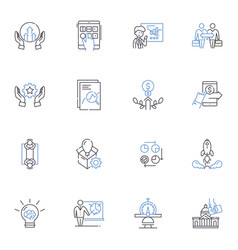 Policy And Guideline Line Icons Collection