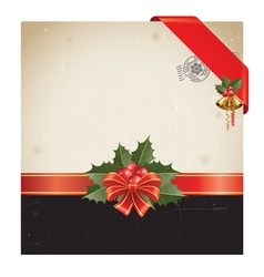 Vintage christmas postcard Royalty Free Vector Image