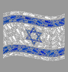 Waving Virus Therapy Israel Flag - Mosaic