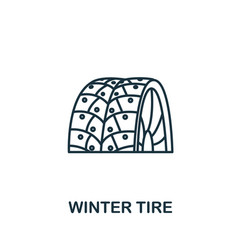 Winter Tire Icon From Collection Simple