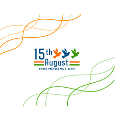 Flat Line Style Independence Day Of India