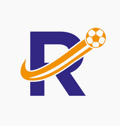 Initial Letter R Soccer Logo Football Logo