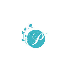 Biotechnology Logo Icon P Flower