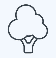 Icon Broccoli Related To Fruit And Vegetable Line