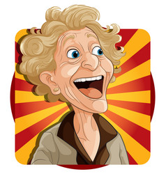 A Happy Elderly Woman Smiling