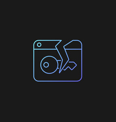 Data Breach Gradient Icon For Dark Theme