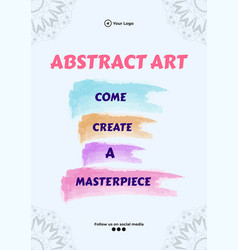 Flyer Design Of Abstract Art