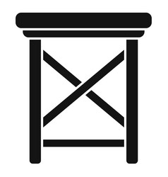 High Wooden Chair Icon Simple Outdoor