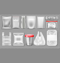 Big Set Of Plastic Transparent Food Pack