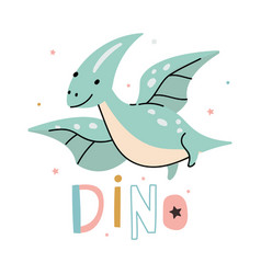 Cute Dinosaur T-shirt Print Design Dino Flying