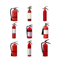 Fire Extinguisher Set Cartoon