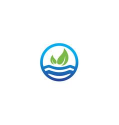 Green Leaf Water Eco Logo