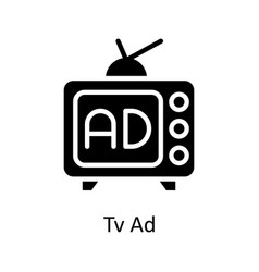 Tv Ad Solid Icon Design Dig