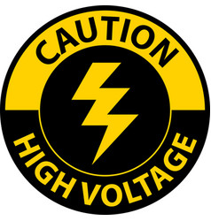 Floor Sign Caution High Voltage