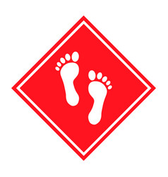 Foot Print Human Sign Track Walking Design Icon