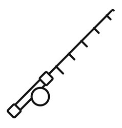 Long Ice Fishing Rod Icon Outline Nature