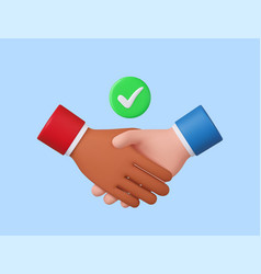 3d Hand Shake Icon Gesture