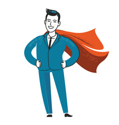 Businessman Superhero Business Success