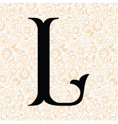 Fishtail Alphabet L Black