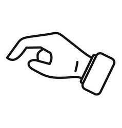 Hand Gesture Icon Outline Finger Hold