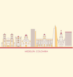 Skyline Panorama Of City Of Medellin Colombia