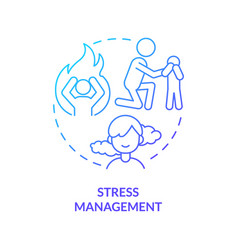 Stress Management Blue Gradient Concept Icon