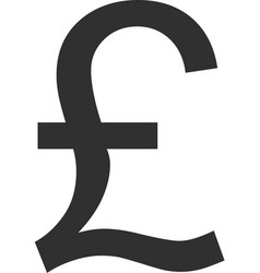 British Pound Sterling Sign Icon In Flat Style