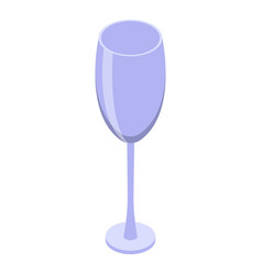 Champagne Flute Icon Isometric Style