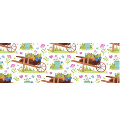 Garden Decorative Wheelbarrow Pattern Spring