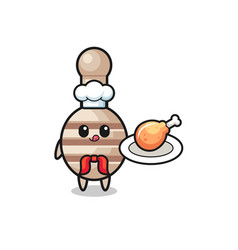 Honey Dipper Fried Chicken Chef Cartoon Character