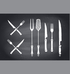 Meat Cutting Knives And Forks Set Steak Butcher