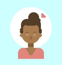 African American Female Blow Kiss Emotion Profile