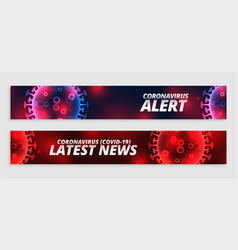 Coronavirus Alrest And Latest News Banners Set