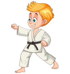 Boy In Taekwondo Outfit