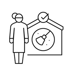 Cleaning Children Room Line Icon