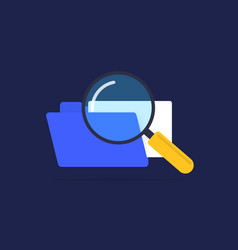 File Search With Magnifying Glass Icon Business