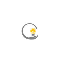 Idea Hand Bulp Lam Logo Icon